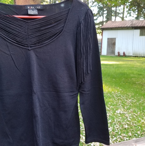 Ruby Cho Black Unique Top - Picture 5 of 8